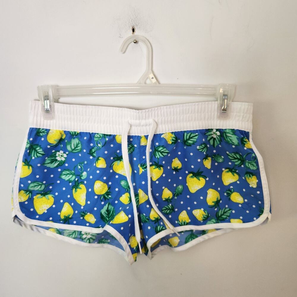 Vtg Y2K OP Ocean Pacific Shorts Medium 7/9 Low Rise Mini Beach Surf Strawberry